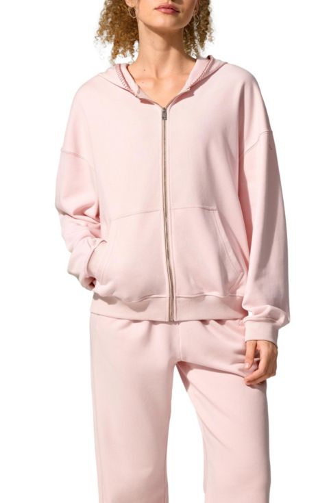 Женское худи LILYSILK Oversized Seamflow Full-Length Zip, цвет: Пудровый розовый