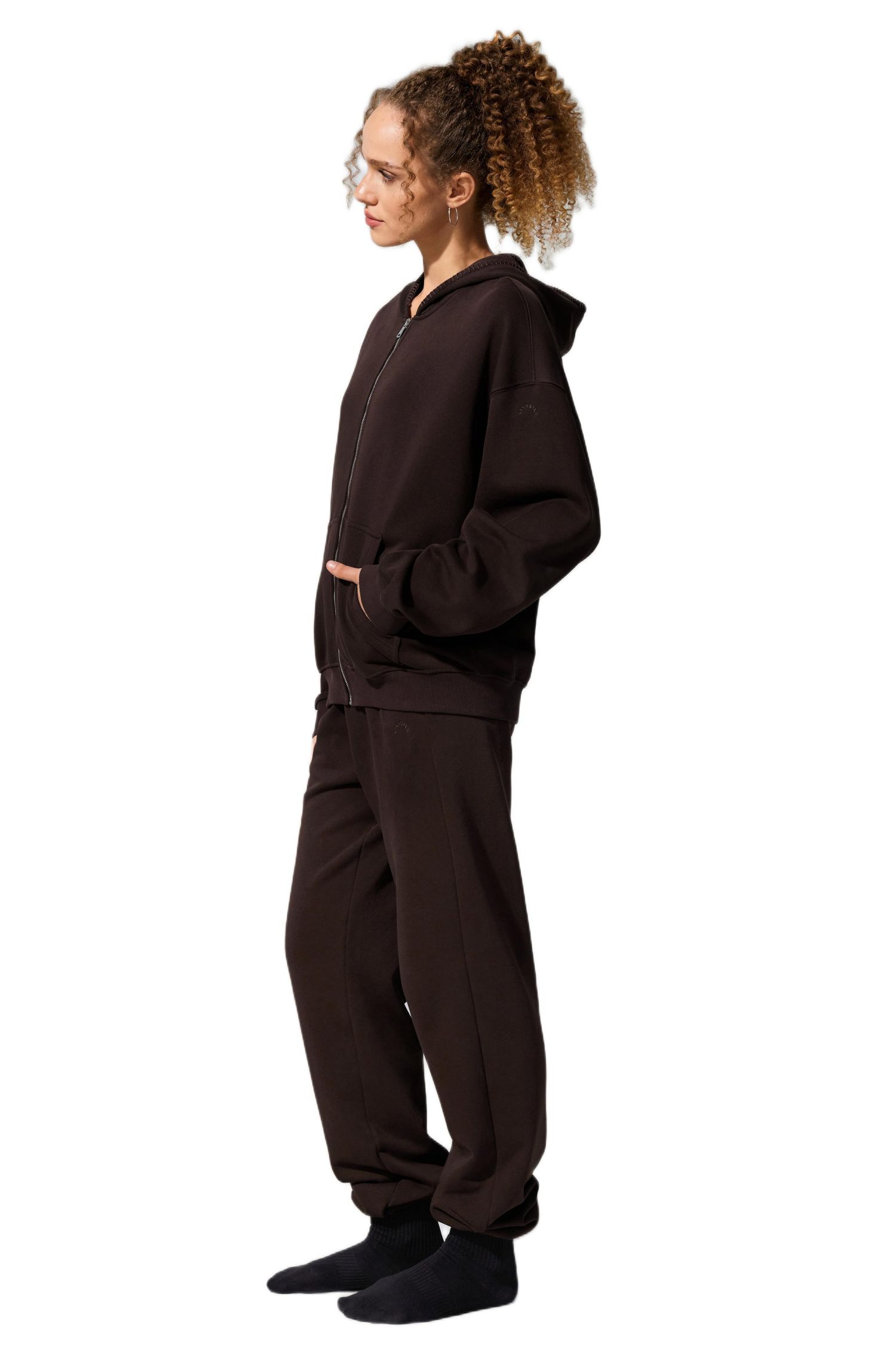 Women's Oversized Seamflow Full-Length Zip Hoodie