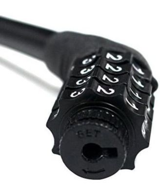 Bike Lock with 4-Digit Adjustable Combination Cable , 2Ft x 1/2 Inch