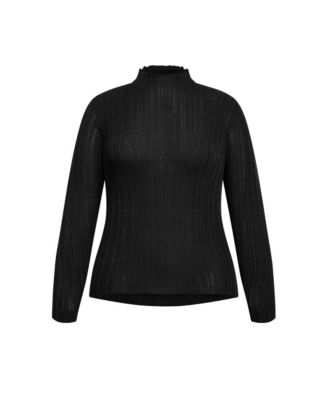 Plus Size Crinkle Knit Sweater