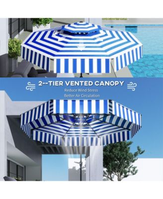 8.6FT Patio Umbrella UPF 30+ Vented Market Umbrella