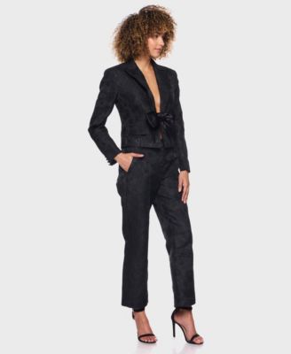 Juniors' High-Rise Jacquard Pants