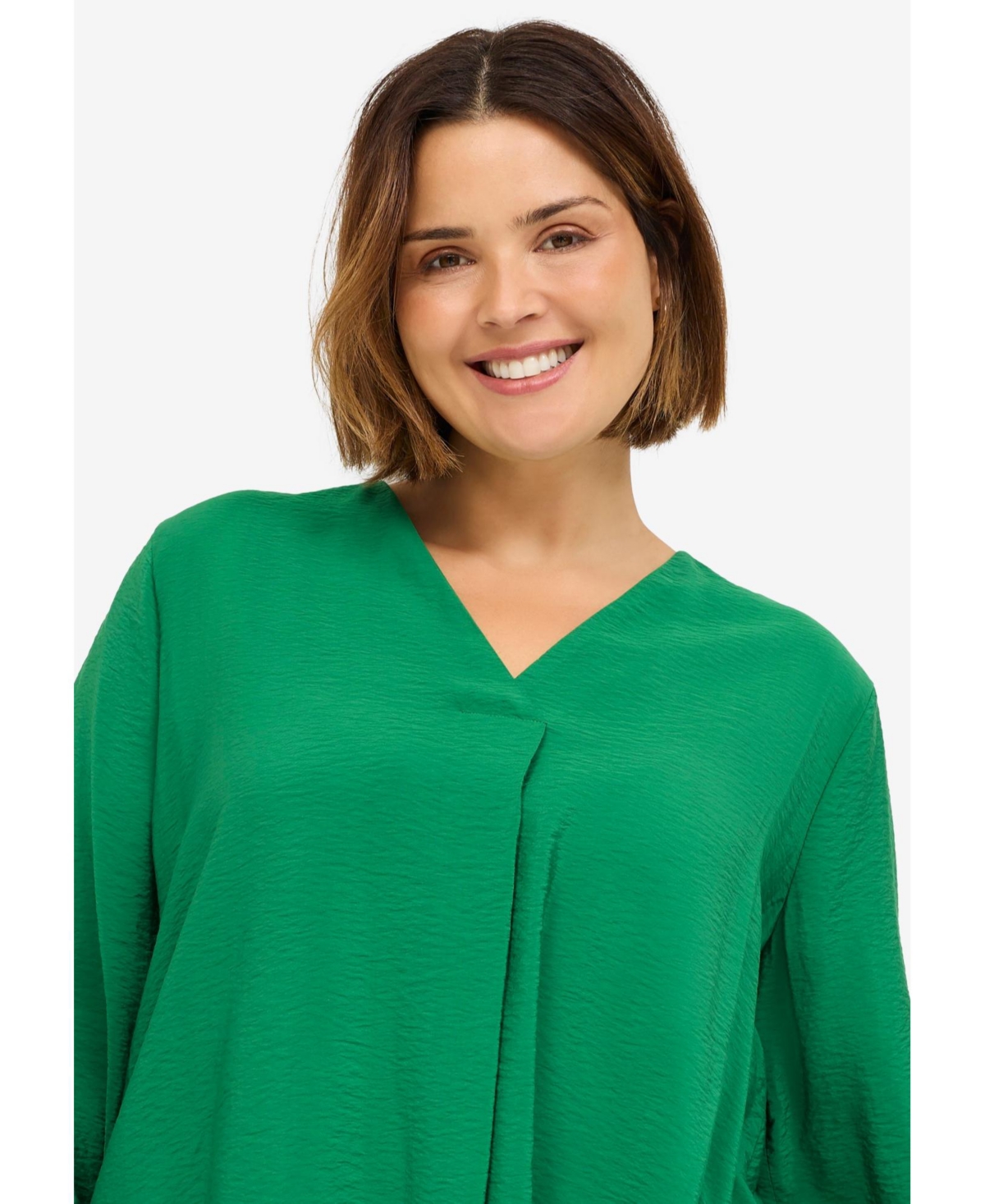 ellos Women's Long Sleeve Inverted Pleat Tunic