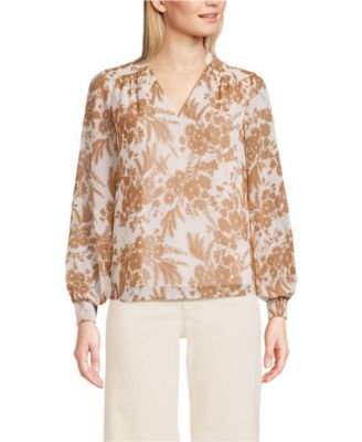 Women's Chiffon Removable Tie Neck Blouse