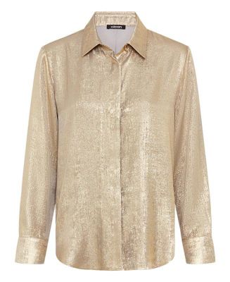 Women's Metallic Crinkle Shirt