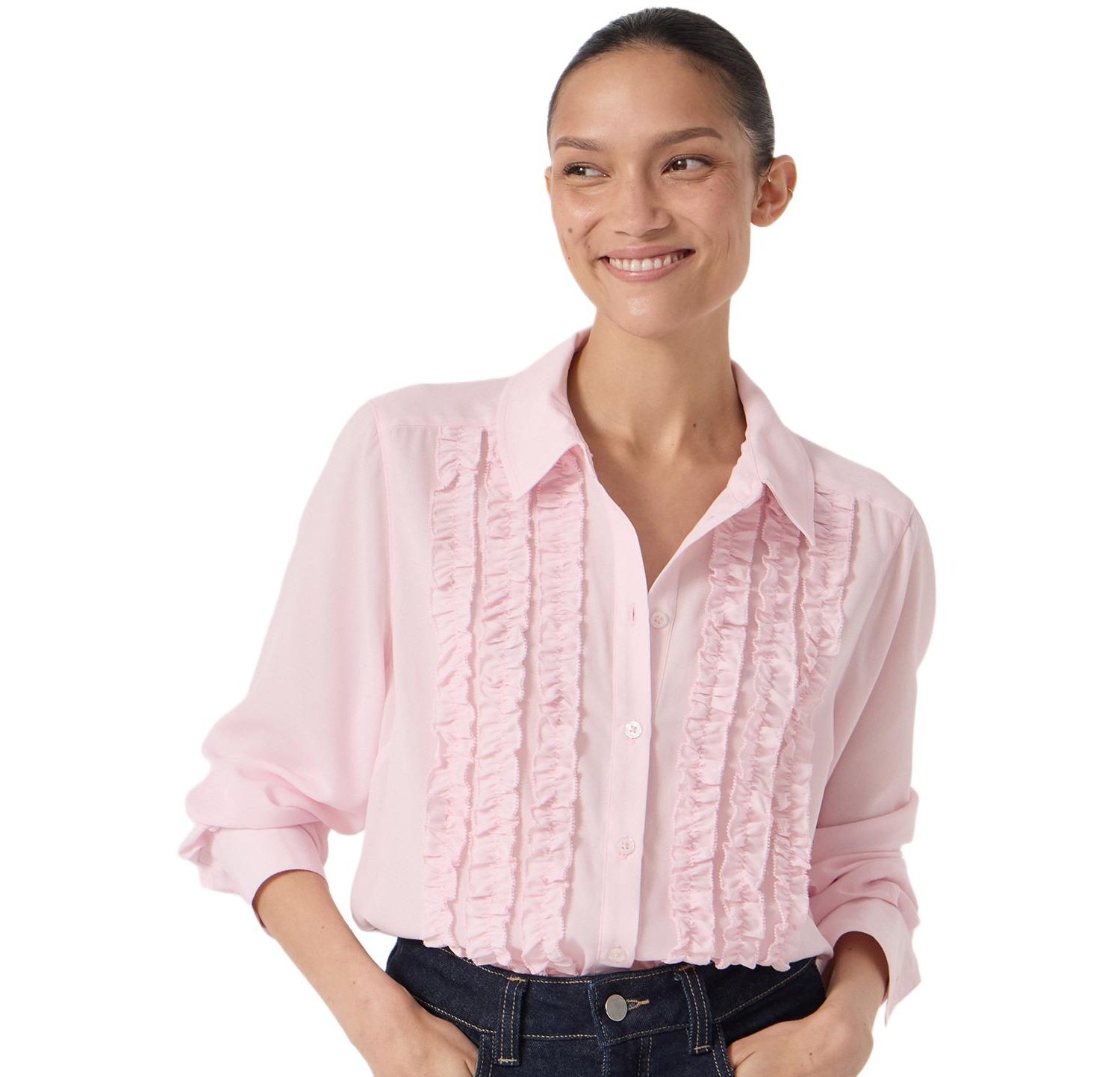 Women's Chiffon Ruffle Blouse