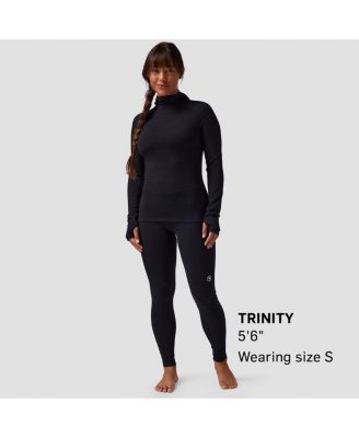 Women's Cedars RWS Merino Lt-Wt Baselayer Balaclava Top Lightweight Long Underwear Tops