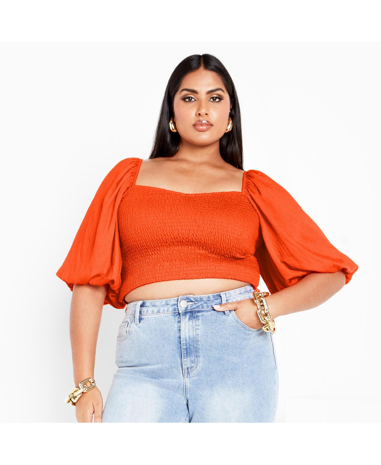 Женский топ CITY CHIC Plus Size Poppie Print, цвет: С принтом — фото 1