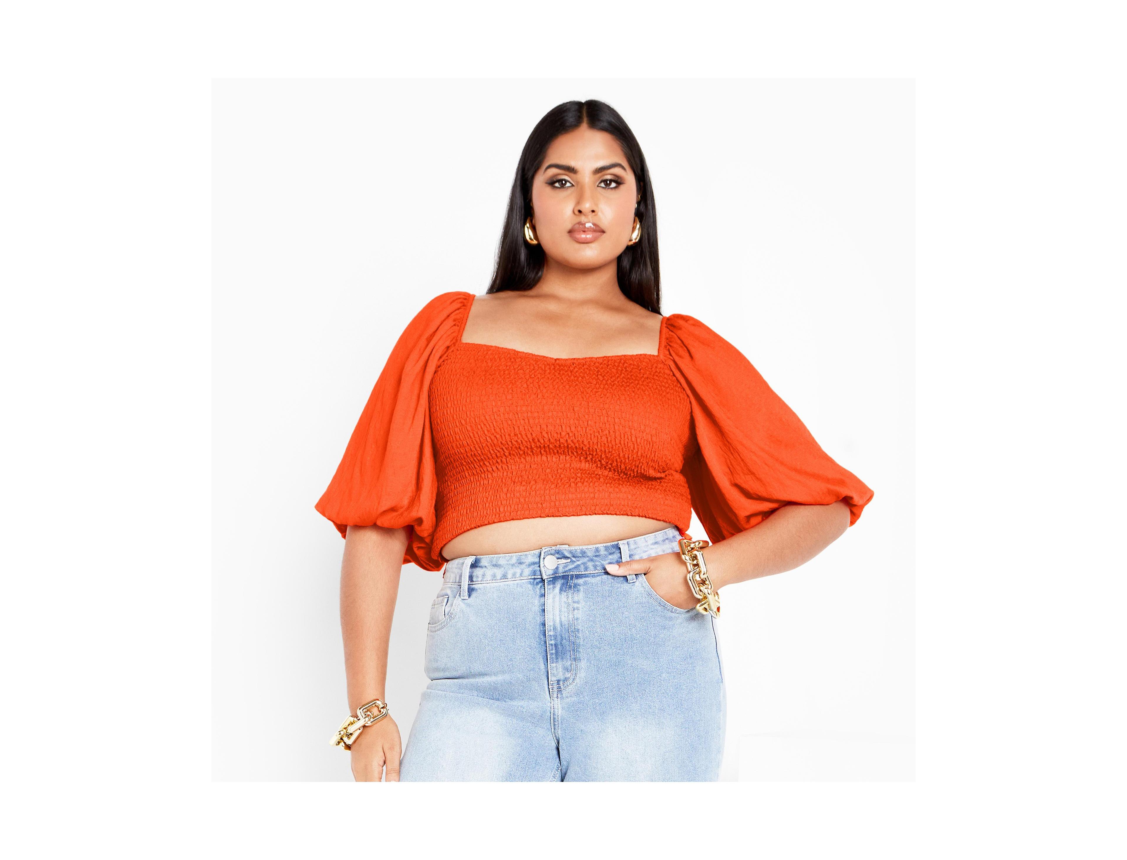 City Chic Plus Size Poppie Print Top