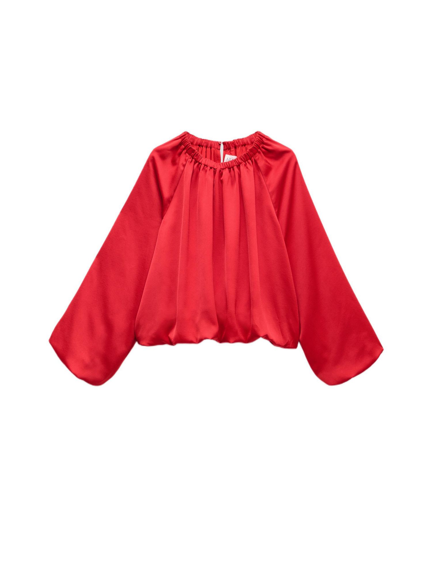 Women's Satin Bubble Hem Top