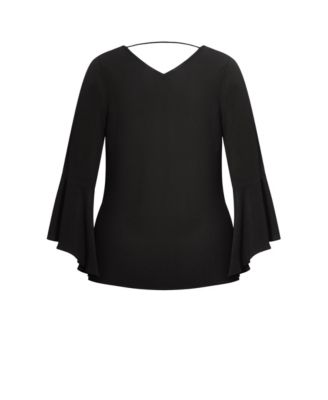 Plus Size Bell Sleeve Top