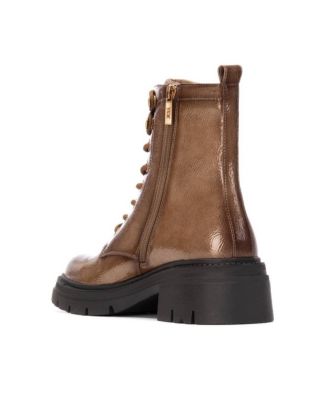 Women's Patent Leather Combat Booties By XTI