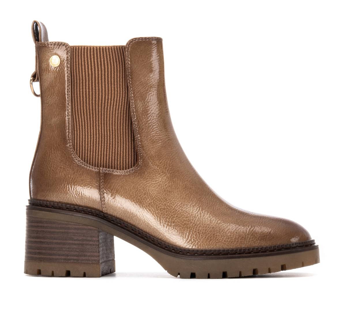 Xti Women's Patent Leather Heeled Chelsea Booties