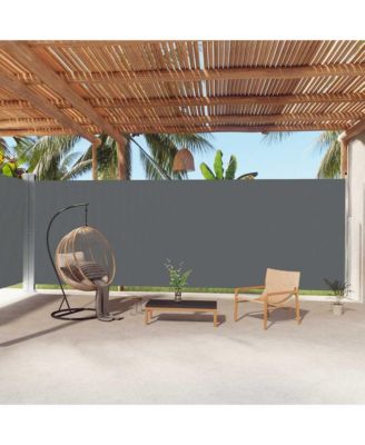 Retractable Side Awning Anthracite 86.6"x393.7"