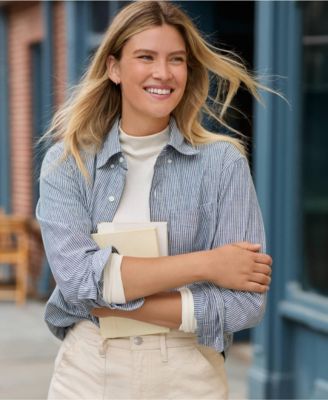 Women's Drapey Rib Skimming Long Sleeve Mock Neck