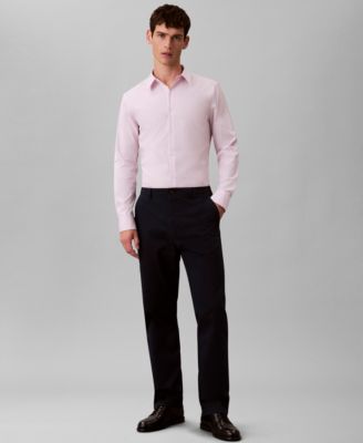 Men's Stretch Striped Slim Button-Down Shirt