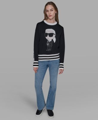 Women's Karl Emoji Crew Neck Sweater
