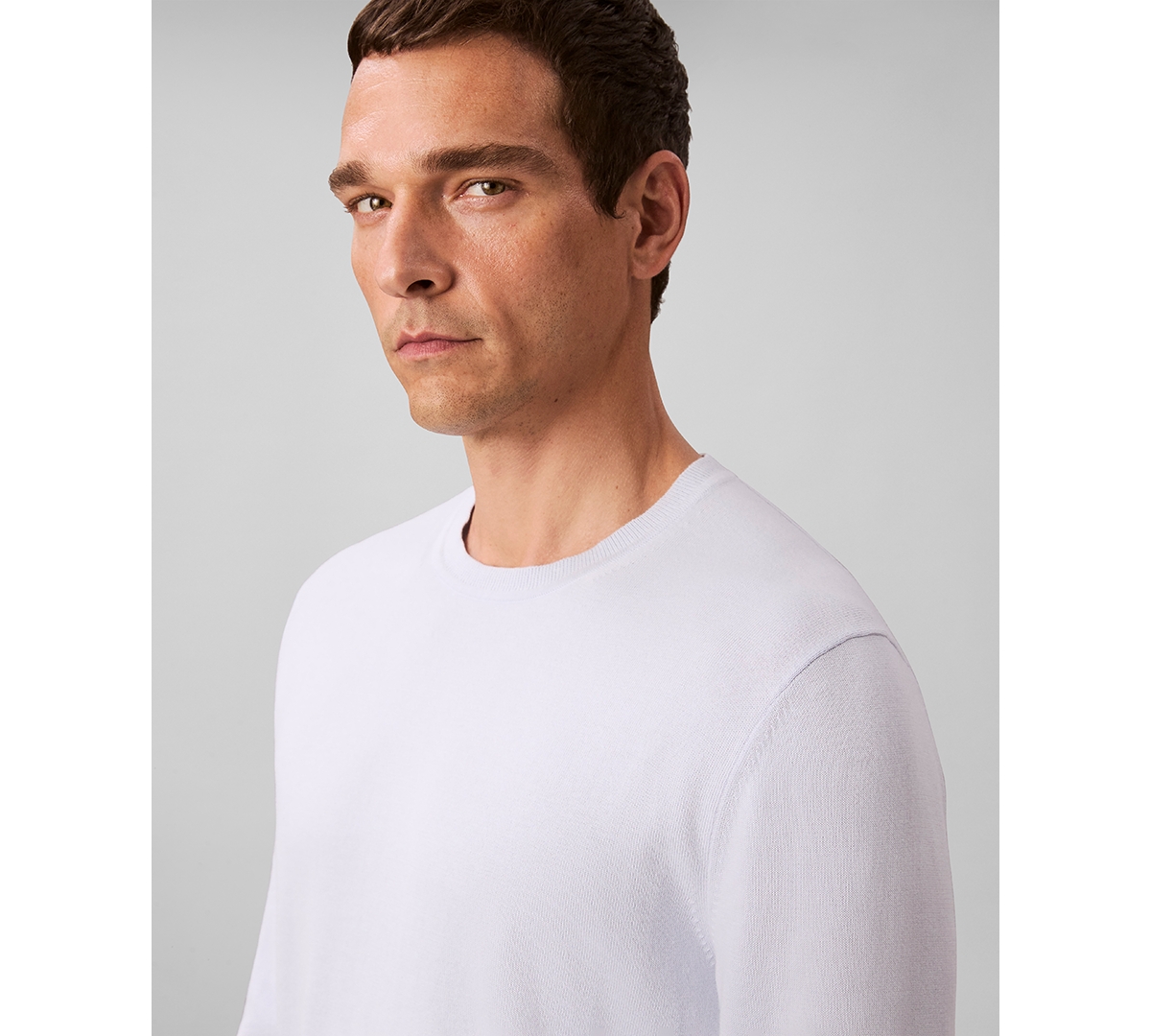 Calvin Klein Men's Supima Crewneck Sweater In White