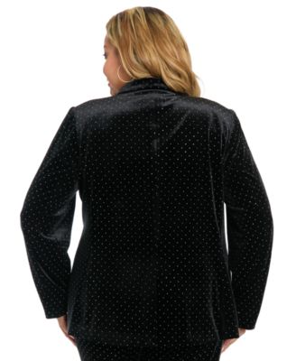 Plus Size Embellished Blazer Jacket