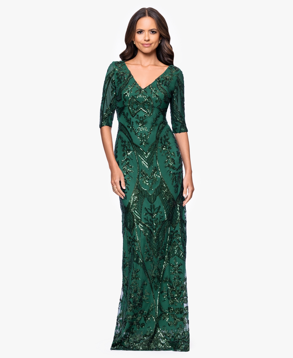 B&A By Betsy and Adam Women's V-Neck Dress