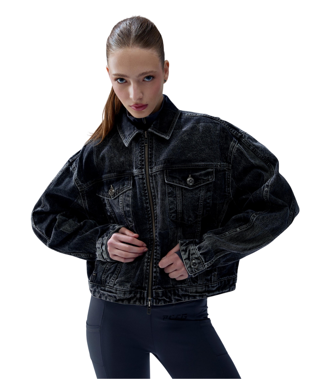 Pcfg Women's Colorblocked Denim Jacket