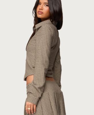 Women's Lockette Plaid Jacket