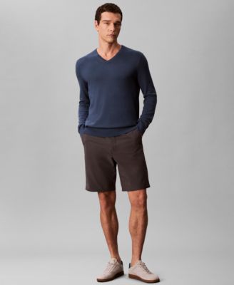 Men's Merino Wool Blend V-Neck Sweater