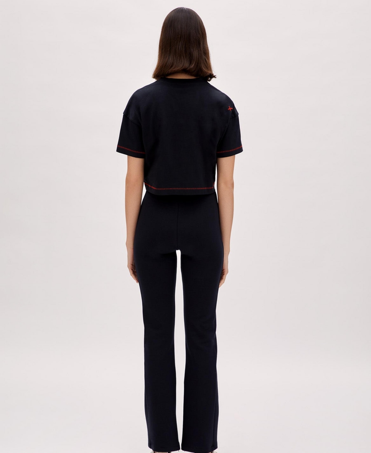 Pcfg Women's Cotton Stitch Detail Cropped T-Shirt