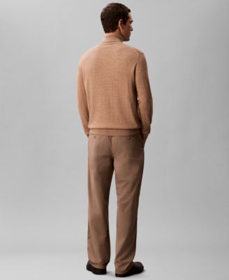 Men's Merino Wool Blend Turtleneck Sweater