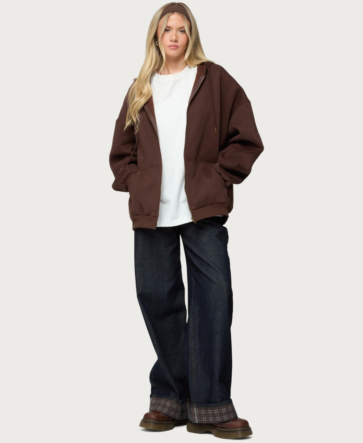Edikted Women's Polyester Cotton Elvie Oversized Hoodie