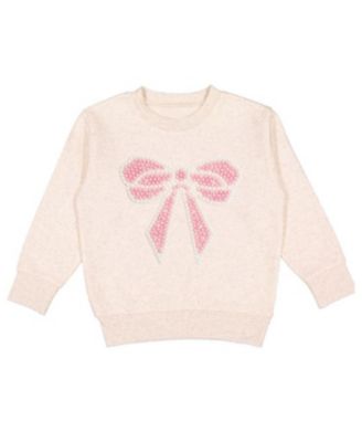 Baby Girls Pearl Bow Patch Sweatshirt