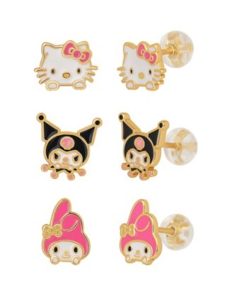 3-Pc. Friends Earrings Set in 18k Yellow Gold Over Sterling Silver