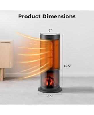 17 Inch 1500W Portable Tower Space Heater with Oscillation