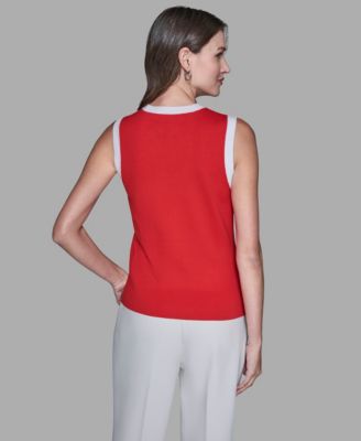 Women's Bow-Tie Sleeveless Sweater