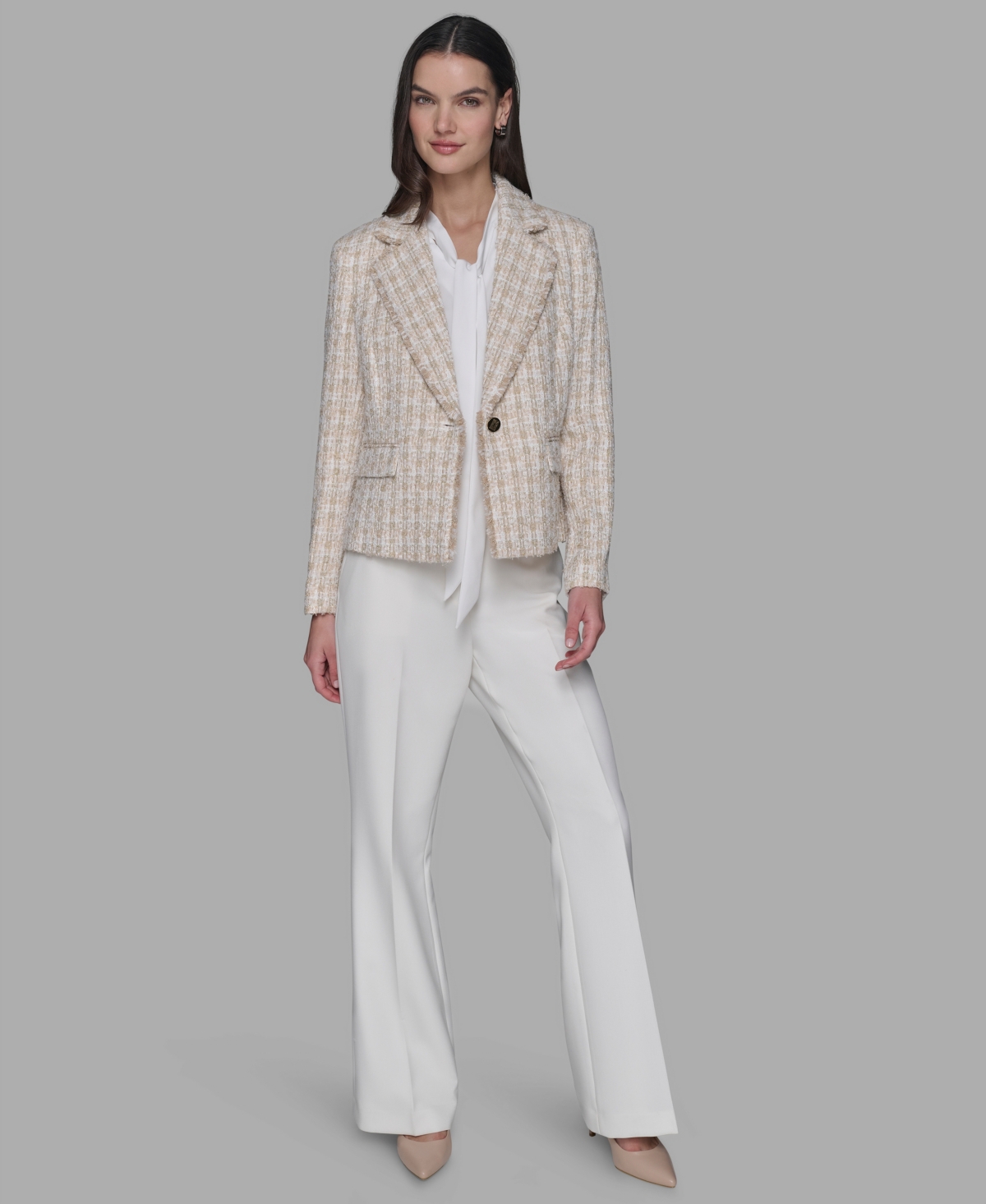 Karl Lagerfeld Women's Single Button Jacket In Multi