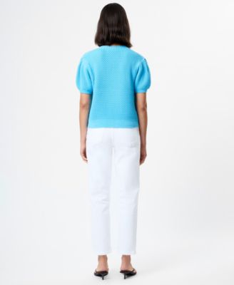 Women's Remy Collared V-Neck Top