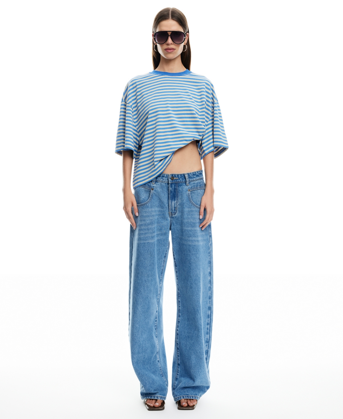 Lioness Women's Short Sleeve Bloom Top In Blue