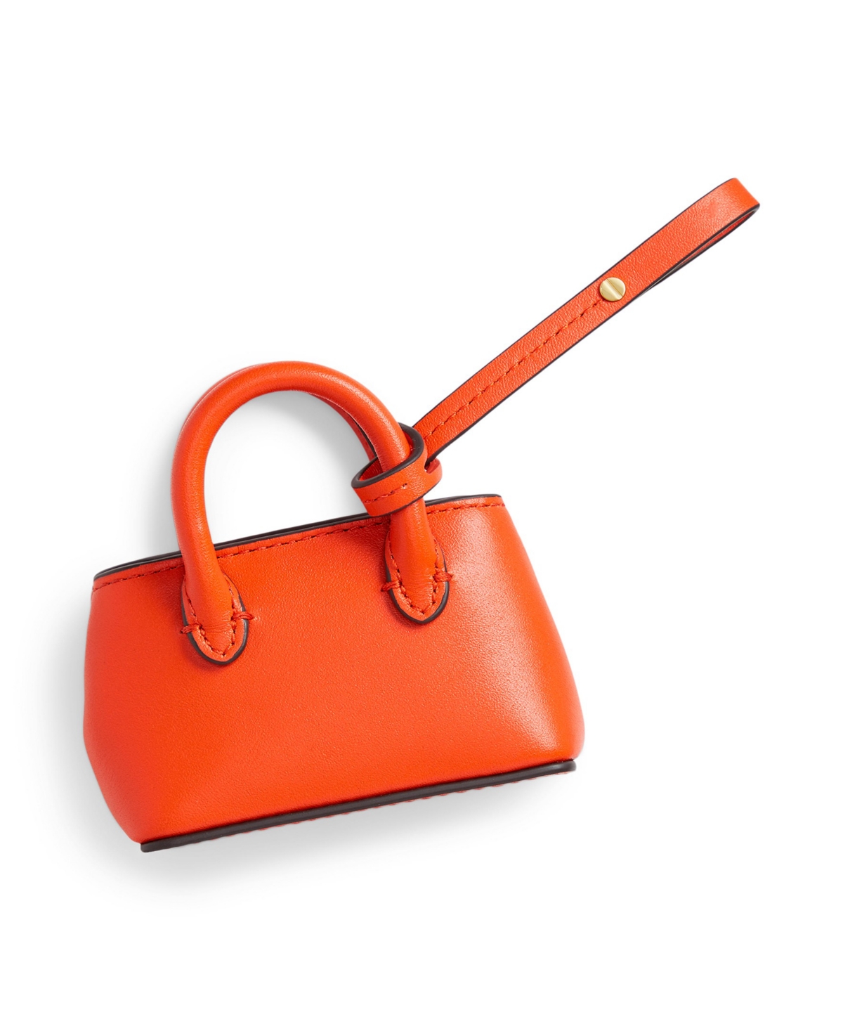 Ralph Lauren Leather Pouch Charms In Orange