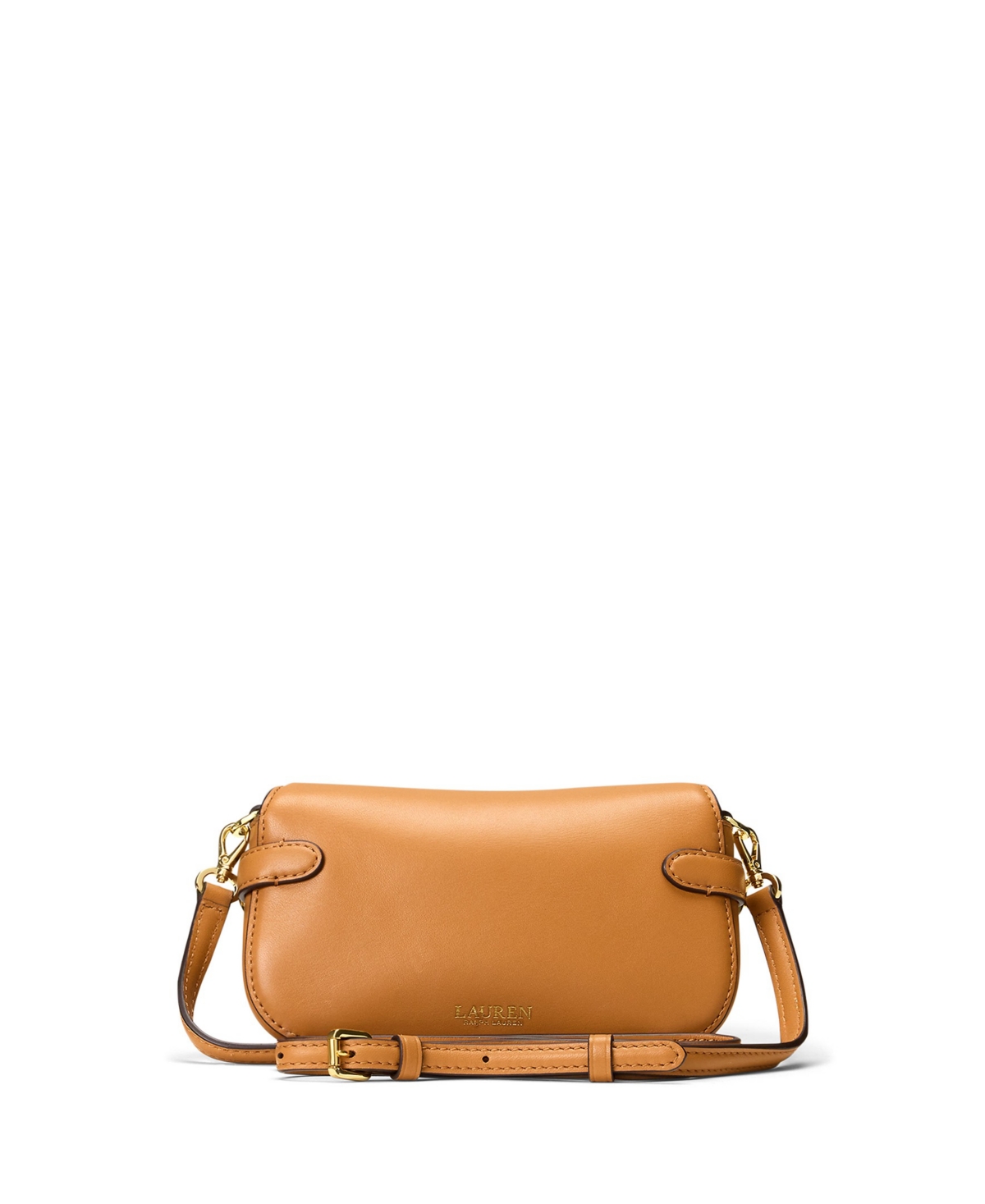 Ralph Lauren Leather Small Blaike Crossbody Bag In Brown