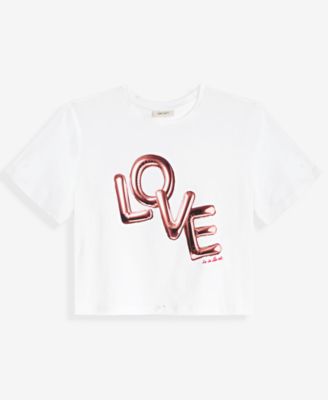 Women's Knit Short-Sleeve Love Graphic T-Shirt, Macy's Exclusive