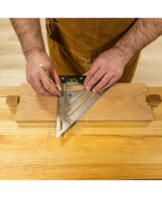 07430 Quick Angle Square Stainless Steel Speed Square with Built In Level - Imperial