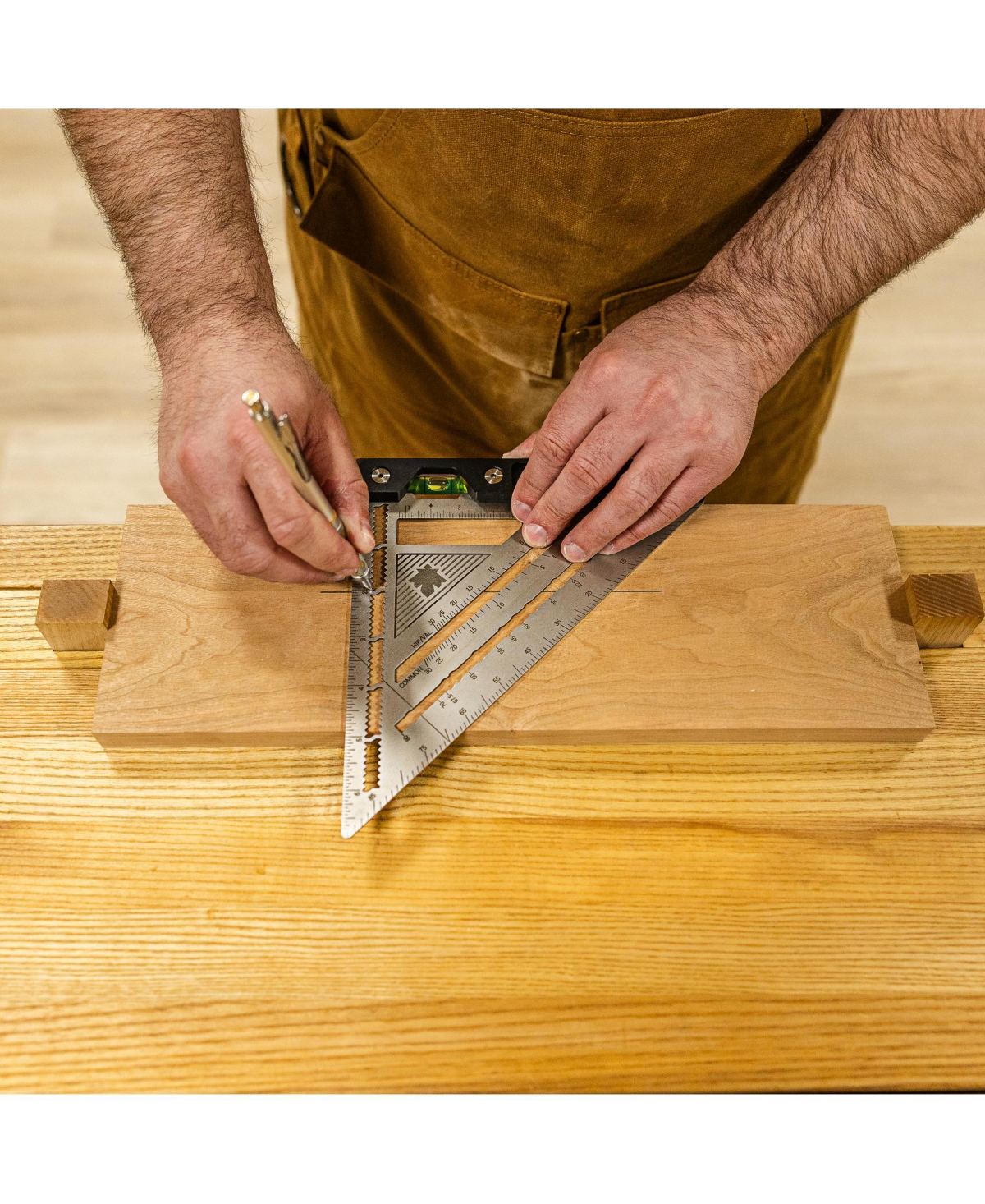 Jessem 07430 Quick Angle Square Stainless Steel Speed Square with Built In Level - Imperial