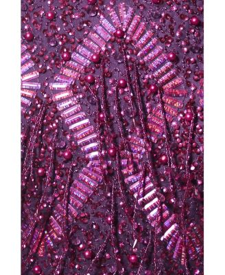 Women's Embellished Tassel Beaded Crop Top