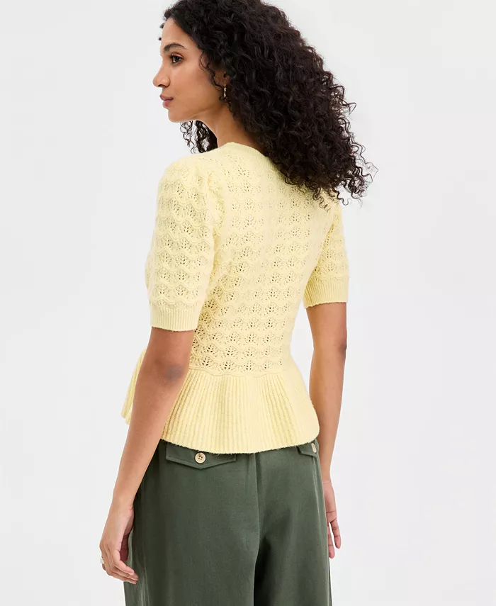 Women's Ruffle-Hem Sweater Top - thumbnail 8