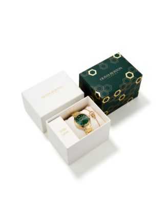 Women's Gift Set Gold Tone Stainless Steel Bracelet Watch, 34mm