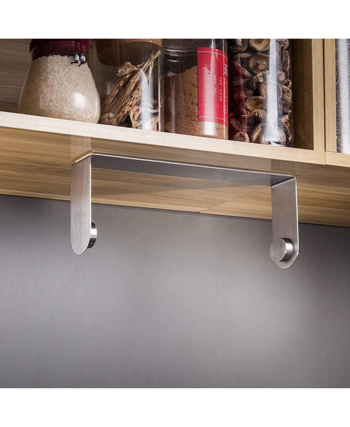 Paper Towel Holder Under Cabinet - Self Adhesive Paper Towel Rack Wall Mount for Kitchen, Sus-304 Stainless Steel Brushed