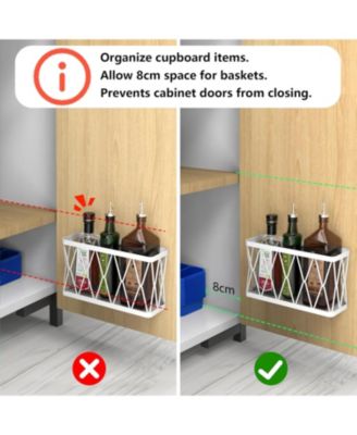 3 Pack Adhesive Cabinet Door Organizer - Lid Storage Organizer for Tupperware, Wall Mounted Pantry Door Organizer Kitchen RV Storage Wall