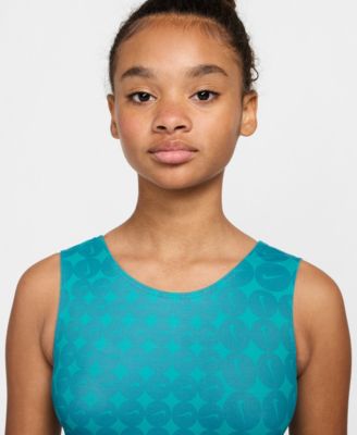 Nike Girls 7-16 Gymnastics Swoosh Printed Performance Leotard
