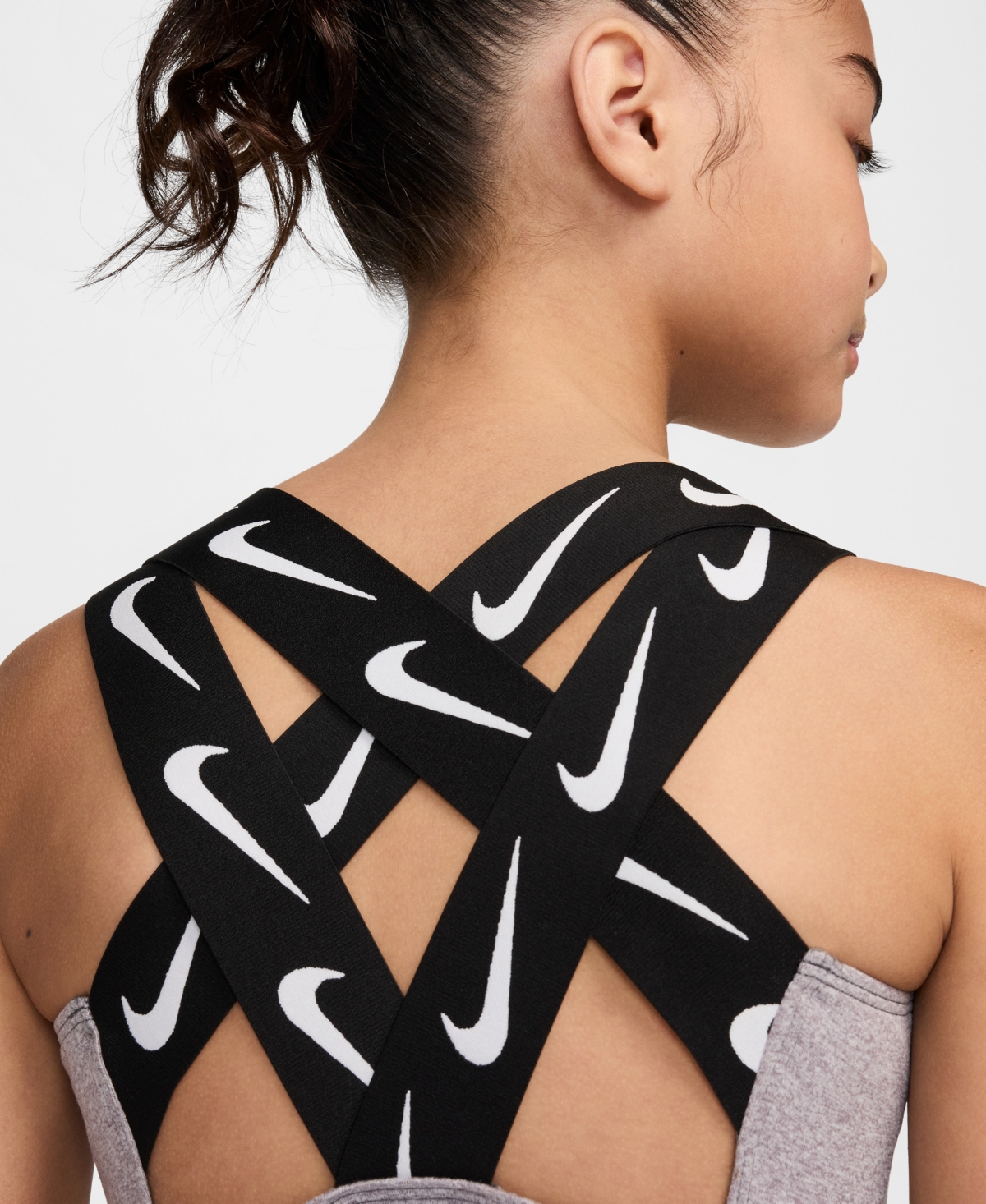 Nike Gymnastics Nike Girls 7-16 Gymnastics Strappy Performance Back Leotard In Gray