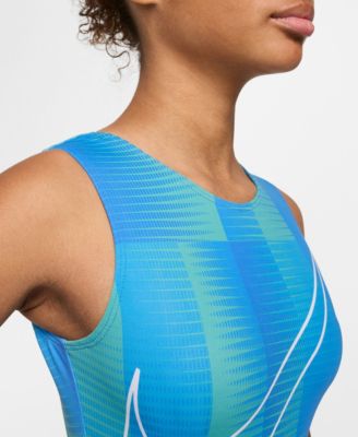 Nike Girls 7-16 Repeat Print Performance Gymnastics Leotard